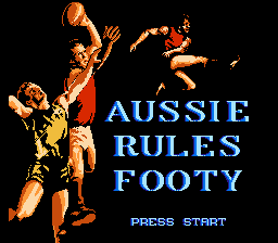 Aussie Rules Footy Title Screen